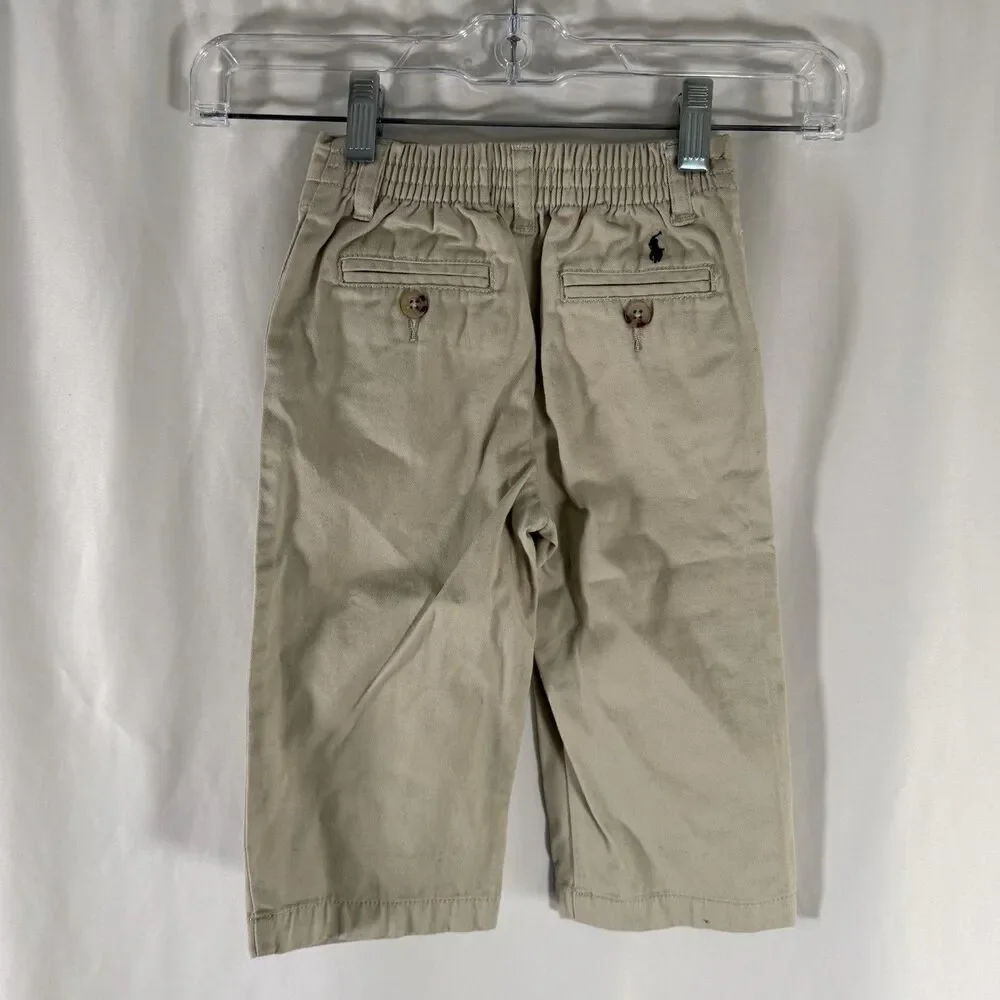 Polo Ralph Lauren Chino Pants Baby Boy 18M Khaki Flat Front Pull On